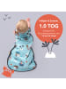 Schlummersack Babyschlafsack, 1.0 TOG in Hellblau-Rot