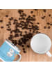 Mr. & Mrs. Panda Camping Emaille Tasse 8. Hochzeitstag Blechhoch... in Sky Blue