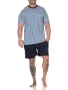 NORMANN Kurzarm Schlafanzug Shorty Pyjama 126 105 90 554 in hellblau
