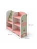 relaxdays Kinderregal in Rosa/ Grün - (B)82 x (H)80 x (T)26 cm