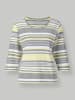WITT WEIDEN 3/4-Arm-Shirt in zitronengelb-grau-gestreift
