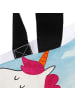 Mr. & Mrs. Panda Tote Bag Einhorn Koffer Design mit Spruch in Weiß
