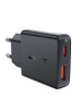 COFI 1453 Ladeadapter PD 30W GaN USB-A USB-C Wandladegerät in Schwarz