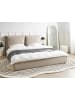 Beliani Wasserbett BAJONNA in Beige/Schwarz - (W) 200 x (H) 94 x (L) 235 cm