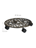 relaxdays 2 x Pflanzenroller in Bronze - (H)7,5 x Ø34 cm