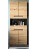 Inn.Furn Hochschrank Eiche, grau 76 x 193 cm, Badschrank mit Soft-Close