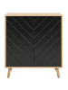 Beliani Sideboard BRISTOW in Schwarz/Braun - (W) 76 x (H) 84 x (L) 40 cm