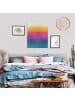 WALLART Leinwandbild - Retro Regenbogen Streifen in Bunt