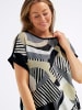 sheego Shirt-Bluse in schwarz-grau-bedruckt