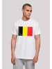 F4NT4STIC T-Shirt Belgien Flagge Belgium in weiß