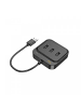 HOCO HOCO HUB-Adapter 4in1 USB auf USB2.0*3+RJ45 100 Mbit/s in Schwarz