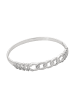 faina Women Bangle Bracelet With Rhinestones in Silver
