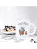 Mr. & Mrs. Panda Glas Pinguin & Maus Wanderer mit Spruch in Transparent