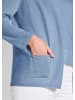 GOLDNER Kurzgröße:  Cardigan in langer offener Form in blau
