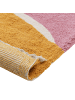 Beliani Kurzflor XINALI in Rosa/Gelb/Rot - (W) 140 x (L) 200 cm