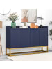 ABRIHOME 4-türiger griffloser Buffetschrank in Marineblau