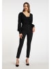 faina Damen Wickeltop in Schwarz