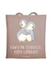 Mr. & Mrs. Panda Shopping Tasche Schwestern Liebe mit Spruch in Braun Pastell