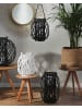 Beliani Laterne MAURITIUS in Schwarz - (W) 26 x (H) 40 x (L) 26 cm