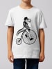 wat? Apparel T-Shirt T-Rex auf Fahrrad in Weiß