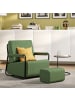 SoBuy Sessel mit Hocker in Waldgrün - (W) 67 x (H) 78 x (L) 59.5 cm