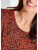 GOLDNER Kurzgröße:  Shirt Shirt in orange / schwarz / gemustert
