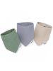 Räuberella 3er Set Musselin Lätzchen in Mint, Blau & Beige - 35 x 35cm