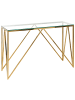 Beliani Konsolentisch WESO in Gold/Transparent - (W) 120 x (H) 78 x (L) 40 cm