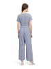 Betty Barclay Jumpsuit mit Eingrifftaschen in Blau/Weiß