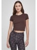 Urban Classics Cropped Tees in brown