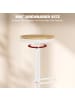 HOMCOM Barhocker-38,5L x 38,5B x 60-80H cm-Naturholz+Weiß