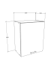 VCM  Küchenschrank B. 50cm Hängeschrank Esilo in Weiß / Anthrazit