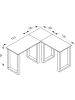 VCM  U Schreibtisch Eckschreibtisch L Form 190x190x50 in Schwarz / Honig-Eiche