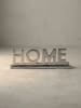 KADIMA DESIGN Deko | Aluminium, 22cm, Silber, Schriftzug HOME