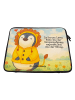 Mr. & Mrs. Panda Laptop Tasche Löwe Astrologie Design mit Spruch in Weiß