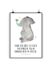 Mr. & Mrs. Panda Poster Elefant Biene mit Spruch in Weiß