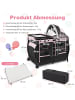 COSTWAY 5 in 1 Reisebett mit Matratze in Grau