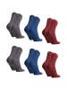 DANISH ENDURANCE Socken Bamboo Business in grey/blue/red