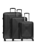 Redolz Essentials 14 4 Rollen Kofferset 3-teilig mit Dehnfalte in black metallic