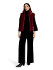BETTY & CO Kunstfell-Weste mit Stehkragen in Fall Burgundy