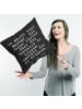 Mr. & Mrs. Panda Kissen 40x40 Es macht viel wacher,... mit Spruch in Schwarz