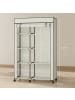 HOMCOM Stoffkleiderschrank-103L x 43B x 162,5H cm-Cremeweiß