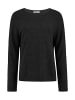 Hailys Weicher Feinstrick Pullover Leger Sweater in Schwarz