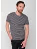 GreenBomb T-Shirt Basic in Grau Streifen