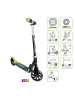 muuwmi Aluminium Scooter Neon 180 mm, mit Leuchtrollen