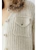 Oui Strickjacke in light beige mel