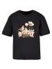 F4NT4STIC Everyday Tee Vogelnest Blumen in schwarz