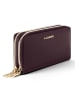 Lazarotti Bologna Leather XL Double Zip-Around Geldbörse RFID Leder 20 cm burgundy