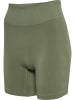 Hummel Hummel Shorts Hmlmt Yoga Damen Dehnbarem Feuchtigkeitsabsorbierenden Nahtlosen in DEEP LICHEN GREEN