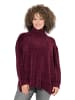 Ulla Popken Oversized-Pullover in dunkel weinrot